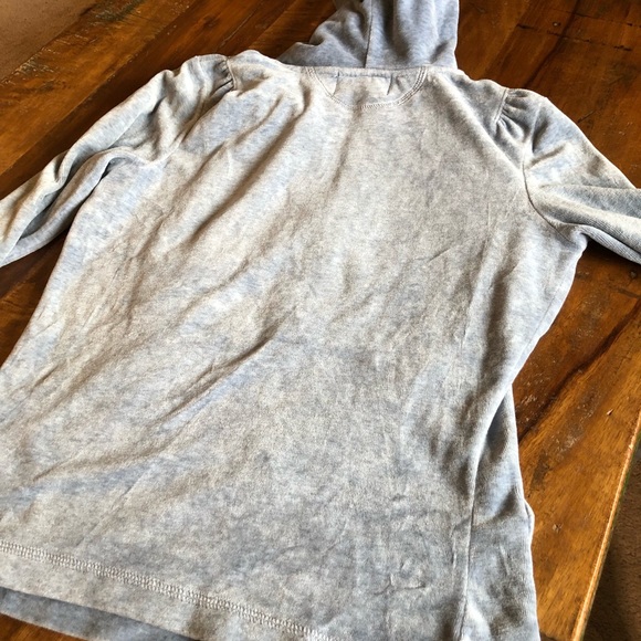 Juicy Couture heather blue velour hoodie - Picture 6 of 8